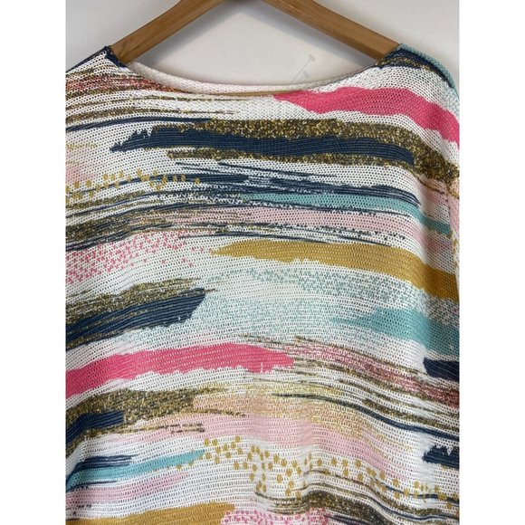 Anna Melani Women's Pastel Watercolour Dolman Knit Sweater Size Large - Picture 2 of 7